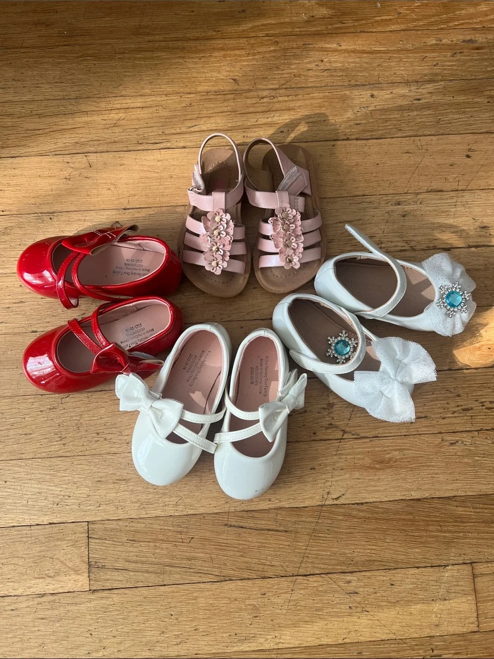 Girls Pink Flower Sandals - Kids Shoes